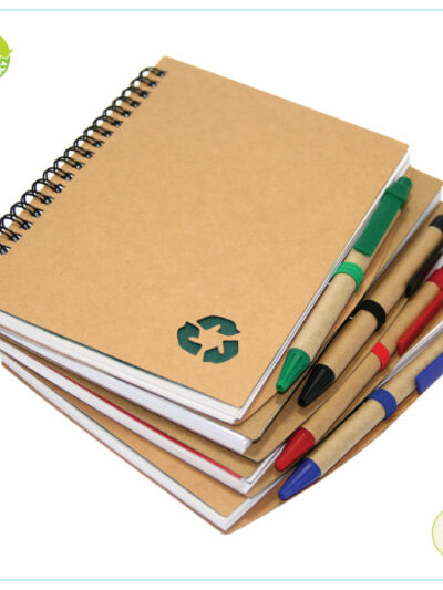 Eco-Friendly Notebook – Natural Look with Sticky Notes - Image 1