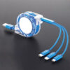 Flexible 3-in-1 Retractable USB Charging Cable–1M Fast Charger