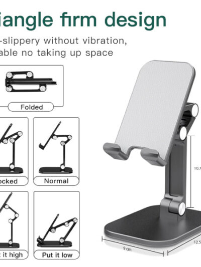 Foldable Adjustable Table Stand Holder – For Phones & Tablets - Image 2