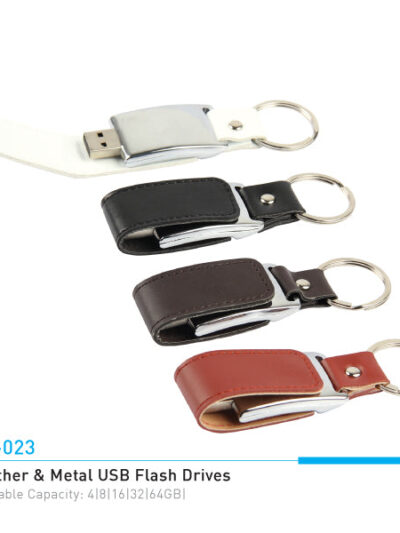 Leather USB Flash Drive – Premium Metal & Leather Design - Image 2