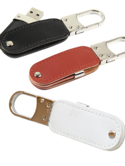 Leather USB Flash Drive – Stylish Metal & Leather Combo - Image 1