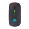 LED Light Up Logo Wireless Mouse – Slim, Silent, Bluetooth & USB