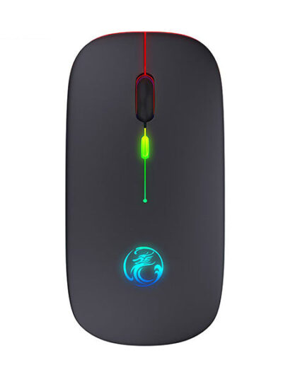 LED Light Up Logo Wireless Mouse – Slim, Silent, Bluetooth & USB - Image 1