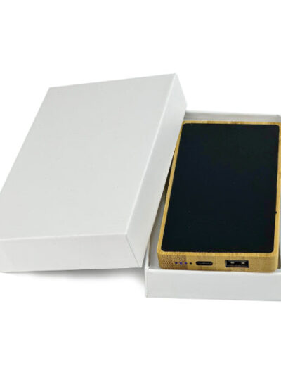 Light-Up Logo Bamboo Wireless Power Bank