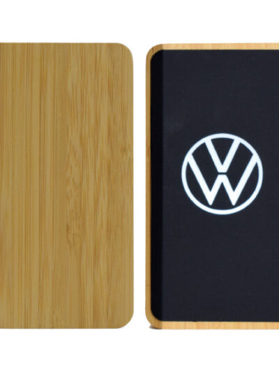 Light-Up Logo Bamboo Wireless Power Bank - Image 2