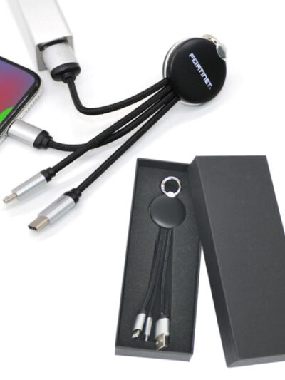 Light-Up Logo Charging Cable – 3-in-2, 120cm - Image 2