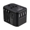 Light-Up Logo Universal Travel Adapter – Type-C + 4 USB