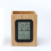 Mini Wooden Digital Alarm Clock with Pen Holder