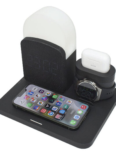 Multi-Function Wireless Charger with Light-Up Logo – 15W