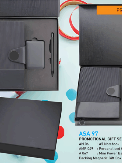 Promotional Gift Set – A5 Notebook, Cork Pen & Mini Power Ban - Image 1