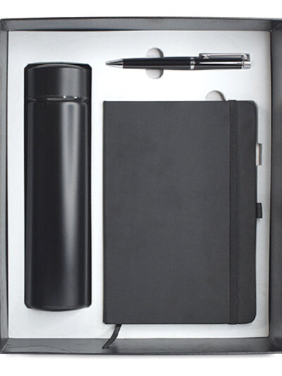 Promotional Gift Set – A5 Notebook, Metal Pen & Stainless Steel Drinkware - Image 1