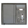 Promotional Gift Set – Black PU Notebook, USB Drive, Card Holder & Twist Pen