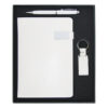 Promotional Gift Set – Blue PU Notebook, Card Holder & Slim Stylus Pen