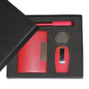 Promotional Gift Set – Business Card Holder, Metal Leather Keychain & Stylus Pen