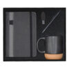Promotional Gift Set – Ceramic Mug with Cork Bottom, Slim LED USB Flash Drive, Stylus Pen & Notebook
