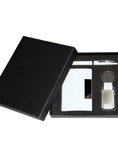 Promotional Gift Set – Metal Keychain, Stylus Pen & Business Card Holder - Image 2