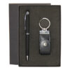 Promotional Gift Set – Metal Stylus Pen & Leather USB Drive