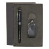 Promotional Gift Set – Metal Twist Pen & Leather-Metal USB Drive