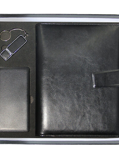 Promotional Gift Set – Premium Organizer, Leather USB & Slim Powerbank - Image 2