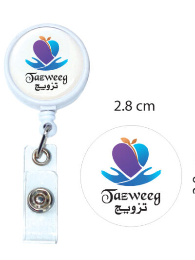 Round Reel Badge with Epoxy Sticker – Durable and Stylish