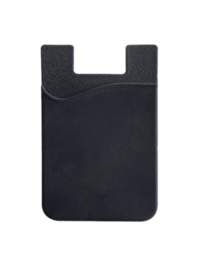 Silicone Mobile Card Holder – Stick-On Wallet for Phones (Black, White, Blue)