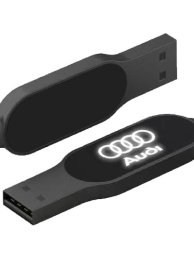 Slim LED USB Flash Drive (Black) - Image 1