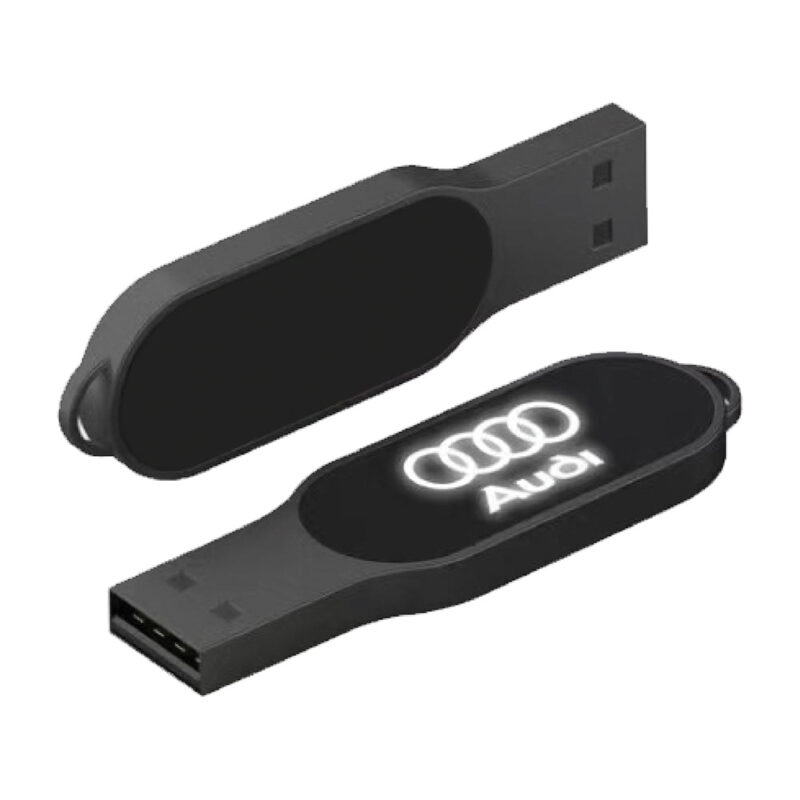 Slim LED USB Flash Drive (Black) - Image 1