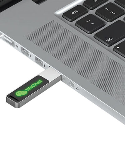 Slim Metal LED USB Flash Drive (Silver) - Image 1