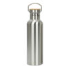 Stainless Steel Water Bottle – 650ml, Bamboo Lid, Vacuum Insulated