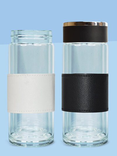 Transparent Glass Bottle – 500ml, Elegant Design - Image 2