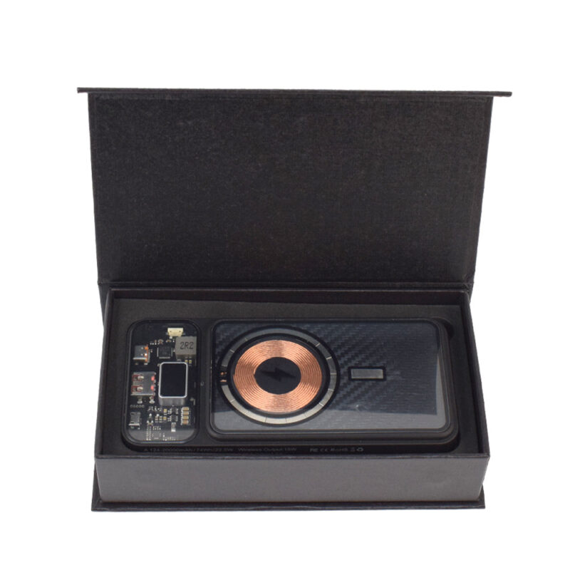 Transparent Magnetic Wireless Power Bank – 20000mAh
