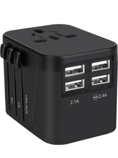 Upraded 4-Port USB Travel Adapter