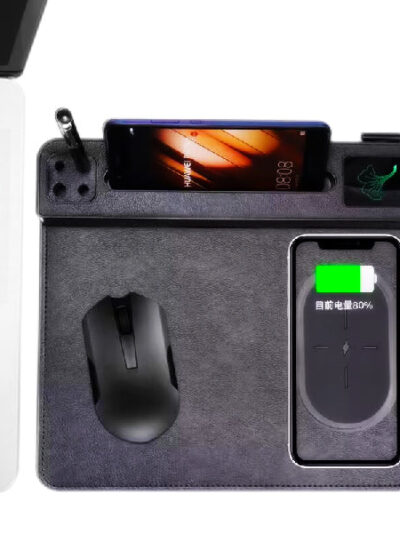 Wireless Charging Mouse Pad with Light-Up Logo – 10W - Image 1