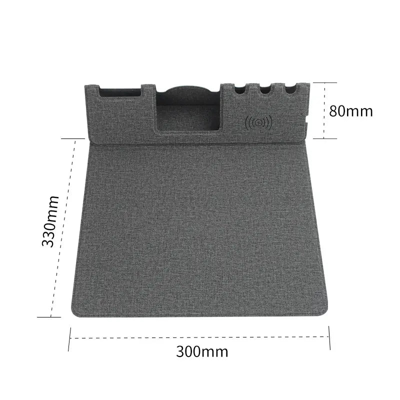Wireless Charging Mouse Pad with Mobile Stand – 2-in-1 Design