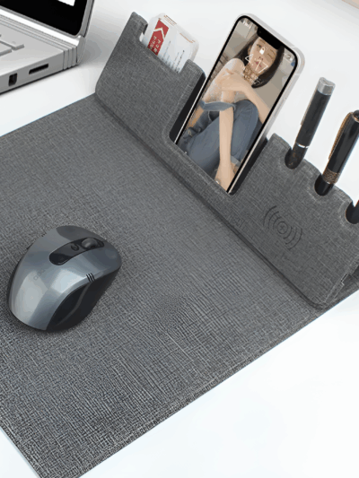 Wireless Charging Mouse Pad with Mobile Stand – 2-in-1 Design - Image 2
