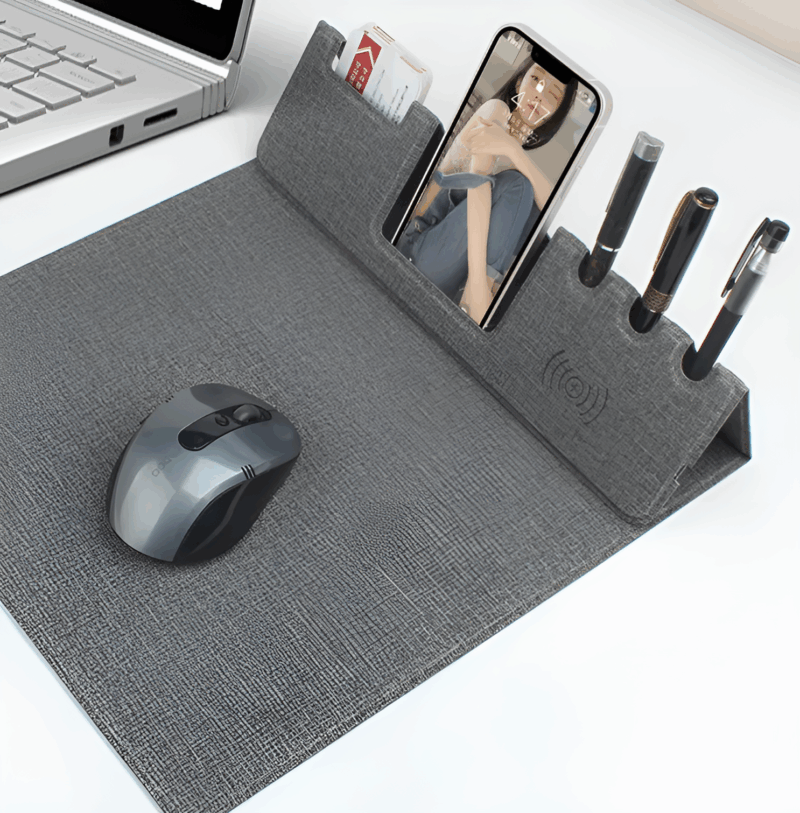 Wireless Charging Mouse Pad with Mobile Stand – 2-in-1 Design - Image 2