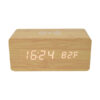 Wooden Digital Alarm Clock with Wireless Charger - Image 2