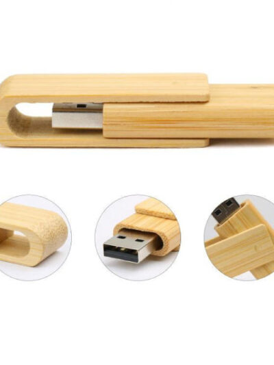 Wooden Swivel USB Flash Drive