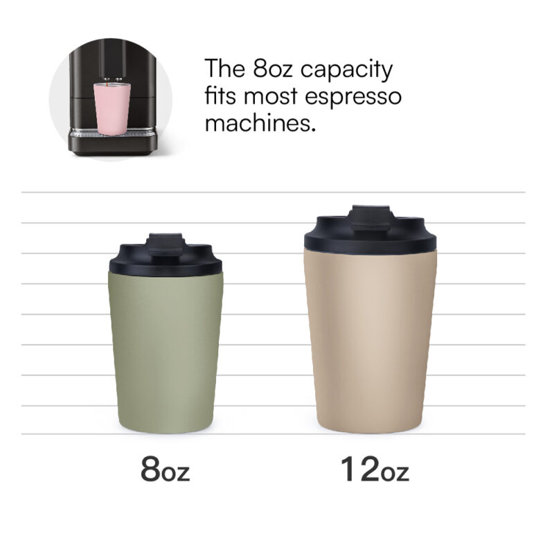 Thermi - Vacuum-insulated stainless steel tumbler, hot/cold, 8/12oz, customizable. - Image 7