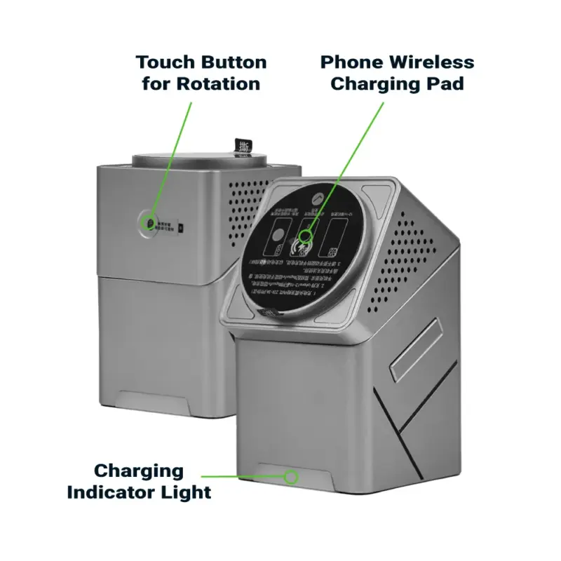 Rotara - 3-in-1 Rotating 15W Wireless Charging Station - Image 2
