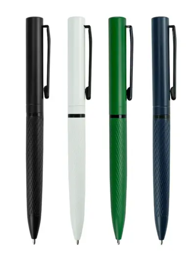 Metal Pens Twist Action Matte Finish with Black Clip - Custom Metal Pen With Logo