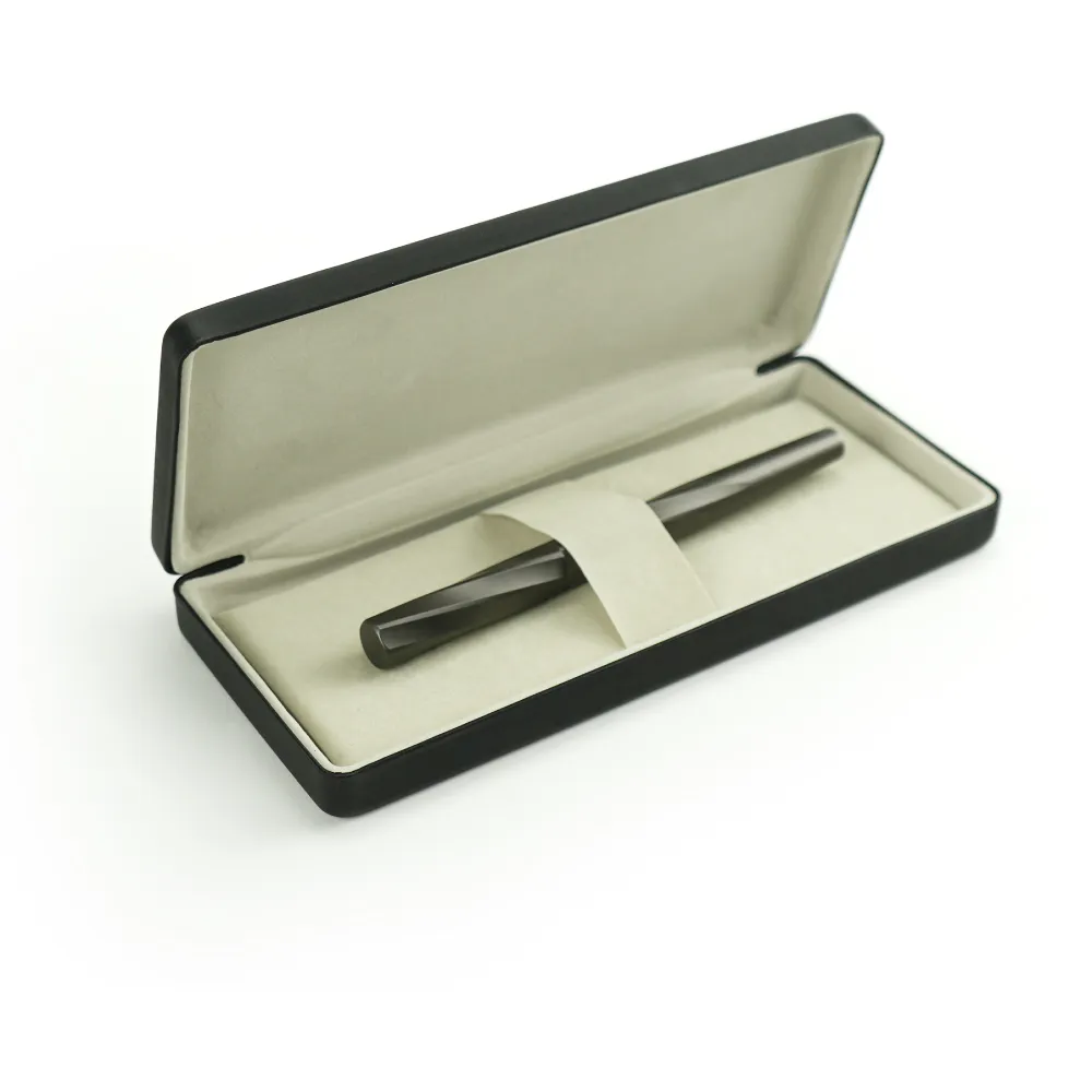 Rollerball Pens Swirl Design in Gunmetal Finish with PU Leather Box - Image 3