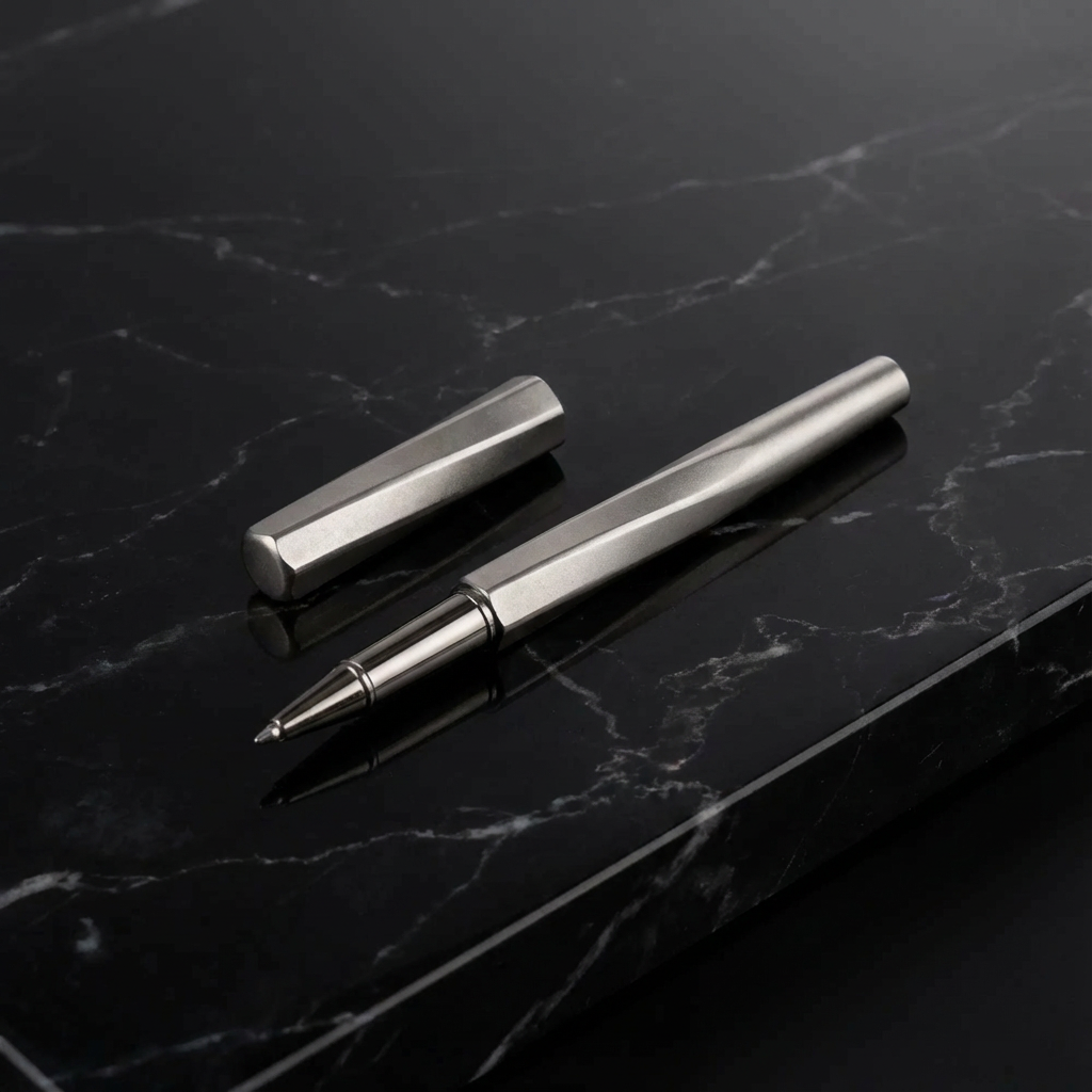 Rollerball Pens Swirl Design in Gunmetal Finish with PU Leather Box